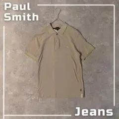 美品 Paul Smith Jeans ポロシャツ L 刺繍ロゴ ベージュのサムネイル