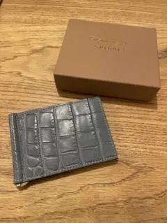 美品】SLOW&CO マネークリップ ヌバックポロサス 黒 スローアンドコー