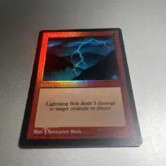 稲妻/Lightning Bolt ジャッジ褒賞　英語foil 旧枠 Foil】《稲妻/Lightning Bolt》(ジャッジ褒賞)[旧枠プロモ] 赤