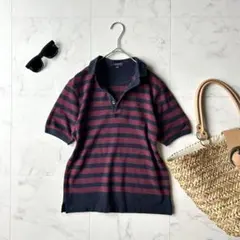 y2k【Burberry】00s 平成ギャル ポロシャツ ぴたT ちびT ボーダのサムネイル
