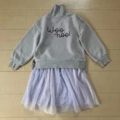 サマンサモスモス タートルネック チュールスカート120 2点セット