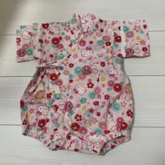 ベビー　ロンパース　甚平　キティー　サイズ80 綿100