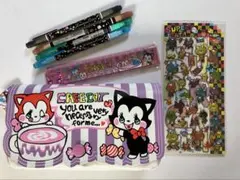 平成レトロ☆平成女児☆ペンケース、シール