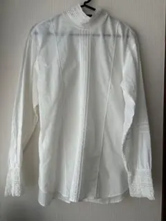 美品　ホワイトコットン レース襟