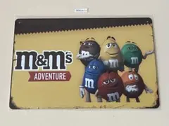M&M's ADVENTURE ブリキ看板 インテリア 昭和レトロ