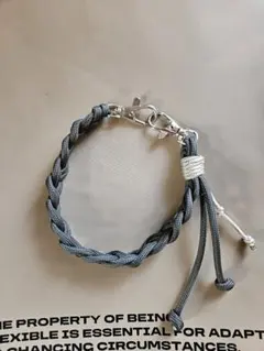 【#262】編み込みチョコレートブラウン　ハンドストラップ