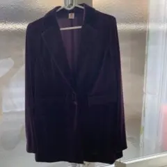 U by ungaro テーラードジャケット ベロア パープルのサムネイル