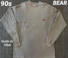 90s BEAR ベア　ヘビーウエイト　ロンT グレー系　Y2K USA製のサムネイル