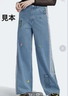 コラボ⭐️アディダスxフィオルッチ　ワイドデニムパンツ⭐️トラックパンツ