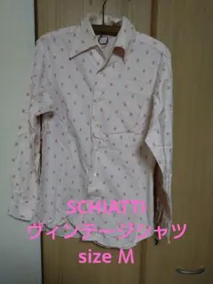 【希少80s】SCHIATTI 総柄シャツ MF 綿100% 日本製 昭和レトロのサムネイル