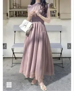 GRL 楊柳シフォンフリルフレアワンピース[k9123c]