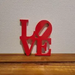 LOVE オブジェ 置物 インテリア レッド デコレーションオブジェ