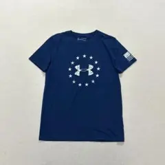 t2751 【アンダーアーマー】　フリーダムロゴ　Tシャツ　ネイビー　半袖