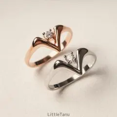 【オーダー受付】【日本製】【高品質キュービックジルコニア使用】モチーフリングV