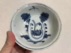 古染付　皿　なずな　草文様　中国骨董　鉢　丼　茶碗 古染付 皿 なずな 草文様 中国骨董 鉢 丼 茶碗 - メルカリ