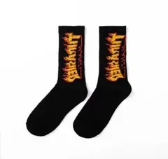 B.THRASHER ソックス 黒 ブラック