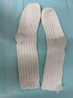 ヨ*ー様 リブ編み ソックス アイボリー約38cm