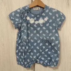 クロワッサンス べべ 夏用ロンパース 花柄80cmのサムネイル