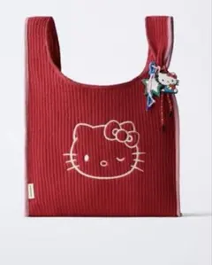 ZARA ハローキティSANRIO バッグ　トート　赤　チャーム　可愛い
