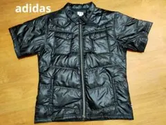 ☆美品☆　adidas ブラック 半袖　ダウン　L　ブルゾン