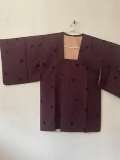 花模様 紫色 羽織♡別珍