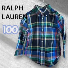 ラルフローレン チェック柄長袖シャツ 100