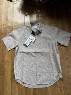 ペイズリー柄 綿麻半袖シャツ 新品タグ付き