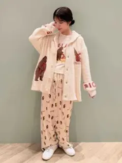 最終値下げ パウダーフォレストベアジャガード ショールカーディガン