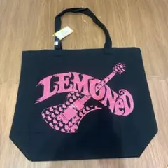 hide レモネードショップ トートバッグ 黒×ピンク