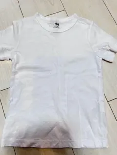 新品　100cm H&M オーガニックコットン 白　半袖　Tシャツ　女の子