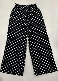 新品　ドット柄　ワイドパンツ　M