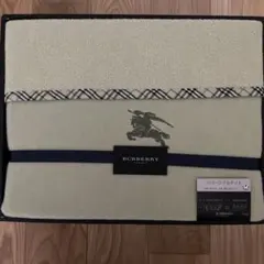 西川日本製　バーバリー毛布リバーシブルケット　ライトグリーン