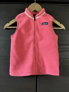 パタゴニア　キッズ　シンチラベスト　フリース　ピンク