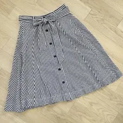 Brooks brothers ギンガムチェック リボンフレアスカートのサムネイル