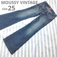 美品✦MOUSSY VINTAGEフレアデニムジーンズMブルー/ローライズ
