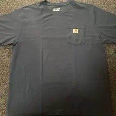 ネイビー コットン Tシャツ ポケット付き