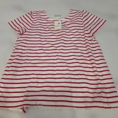 earth 半袖Tシャツ M 赤と白のストライプ