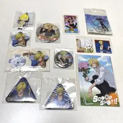 ワンピースタワー トンガリ缶バッジ サンジ 他まとめ売り＊バースデーカードシール