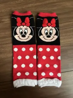 ミニーマウス レッグウォーマー 赤