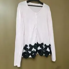 Rose Tiara ピンク カーディガン 長袖 リボン 42 XL 春物