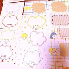 「手書きメッセージカードハンドメイド 吹き出し サンキューカード