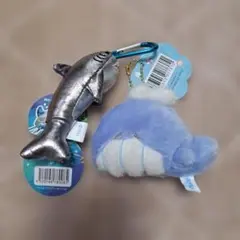 サメ くじら ぬいぐるみキーホルダー 2点セットのサムネイル