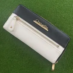 Chouette 長財布 ホワイト/ネイビー　カード入れ多数のサムネイル