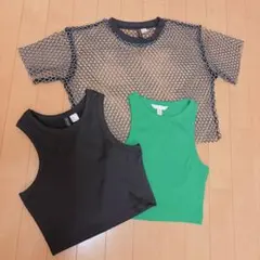 美品♡H&M タンクトップ・メッシュTシャツ 3点セット