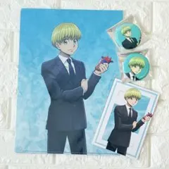 ハンターハンター 戦闘後 シャルナーク グリッター缶バッジ クリアファイル