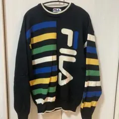 FILA ストライプ クルーネックセーター サイズ1