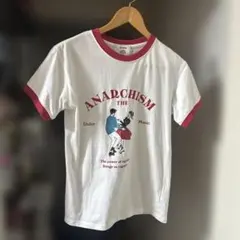 레트로 リンガーTシャツ 赤 半袖