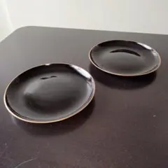 アンティーク塗り皿　2枚