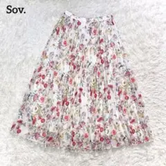 美品✨Sov. ダブルスタンダードクロージング 花柄プリントプリーツスカート36のサムネイル