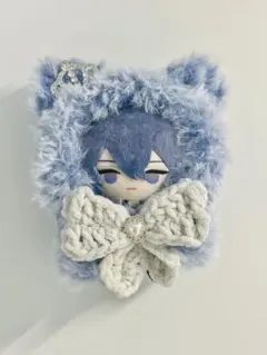 にじぱぺ用 ぬい服 着ぐるみ ネコ耳 水色